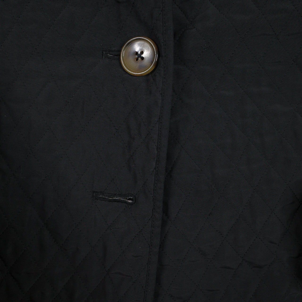 Max Mara Vintage Quilted Black Jacket Missing Buttoms Size 14