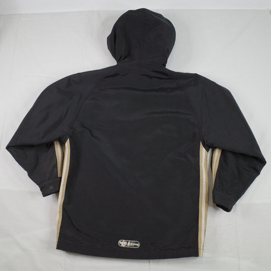 Vintage Billabong Black Full Zip Hooded Piping Jacket Mens Extra Small 90's