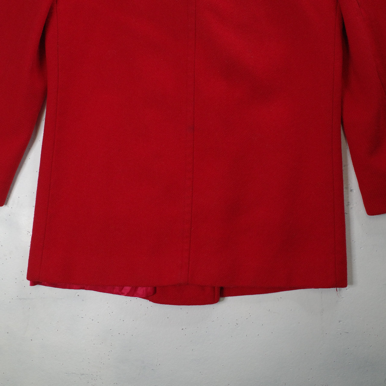 Pendleton Double Breasted 1970's Pea Long Wool Red Coat Women's 8 USA Made