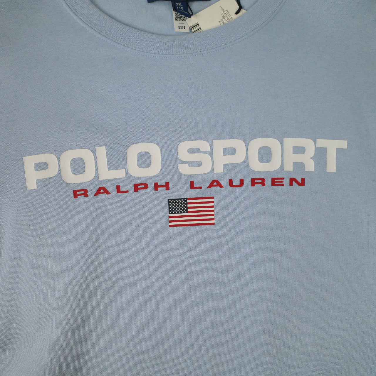 Polo Ralph Lauren Polo Sport Baby Blue Spell Out Sweater Crewneck Mens XXL NWT