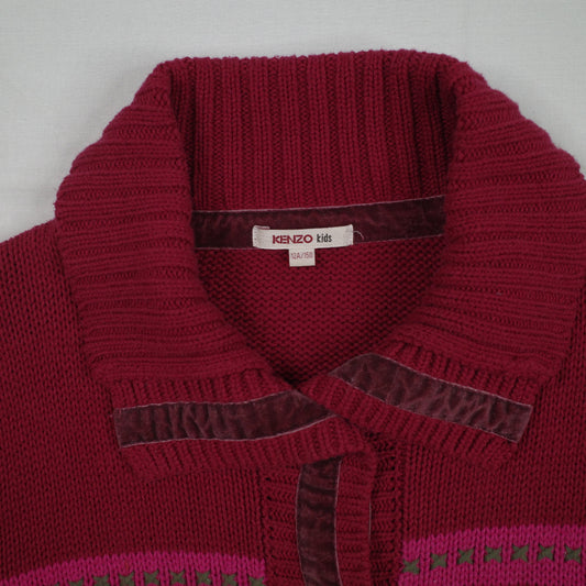 Kenzo Kids Cardigan Pink Knit Pink Red 12A/150