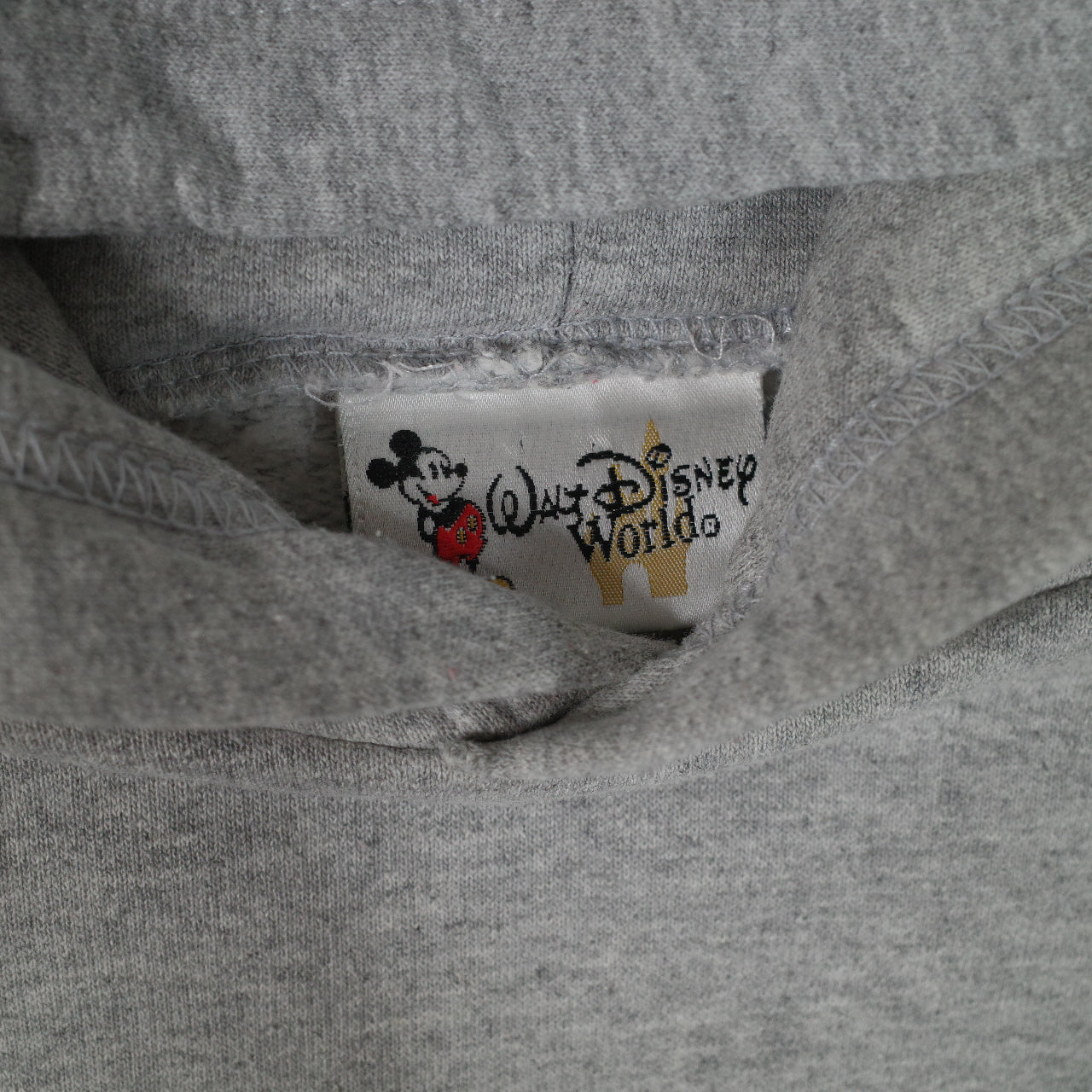 Vintage Walt Disney World An American Tradition Flag Grey Hoodie Mens XL