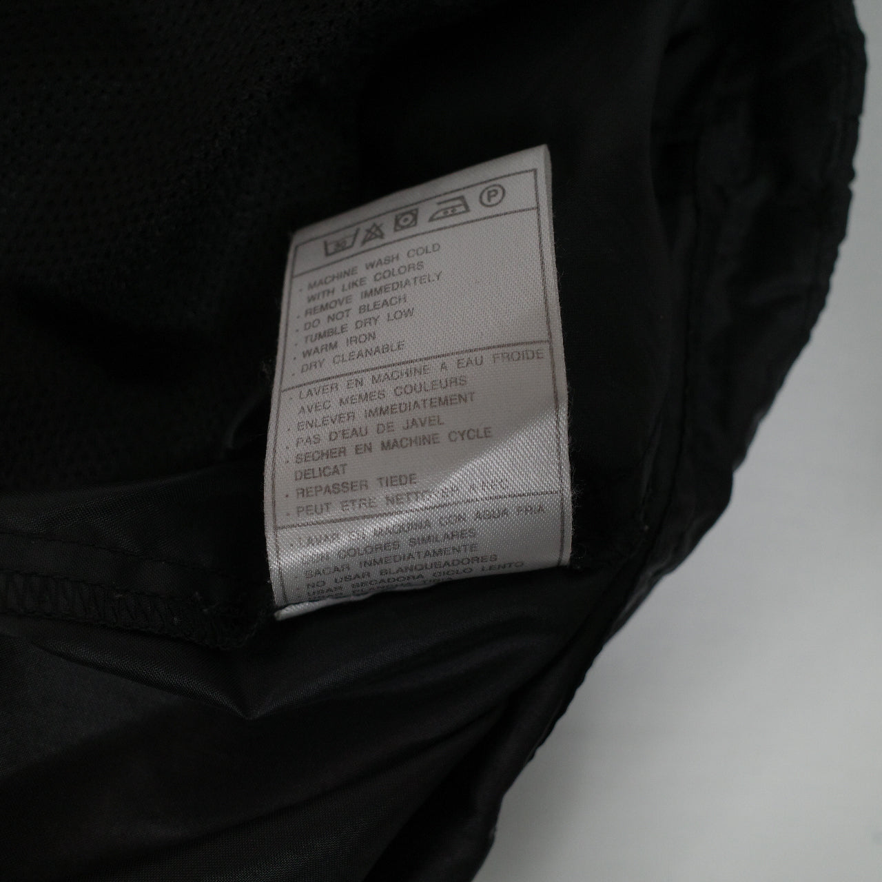 Vintage Nike Nylon Black Big Back Windbreaker Swoosh Coat Jacket Overcoat Mens Medium