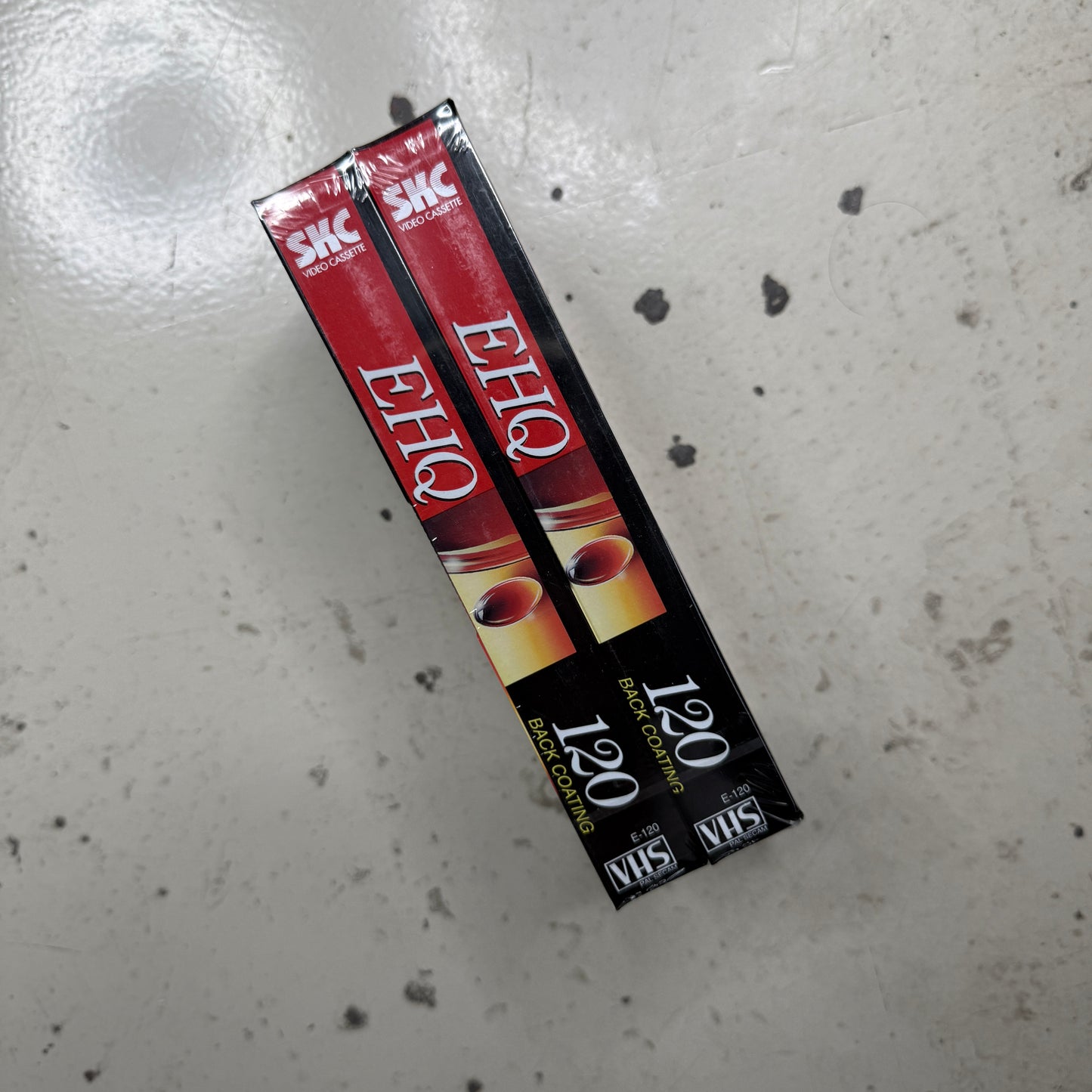 SKC VHS Tape EHQ 120 Back Coating Brand NEW SEALED Video Cassette Tape 2 Pack