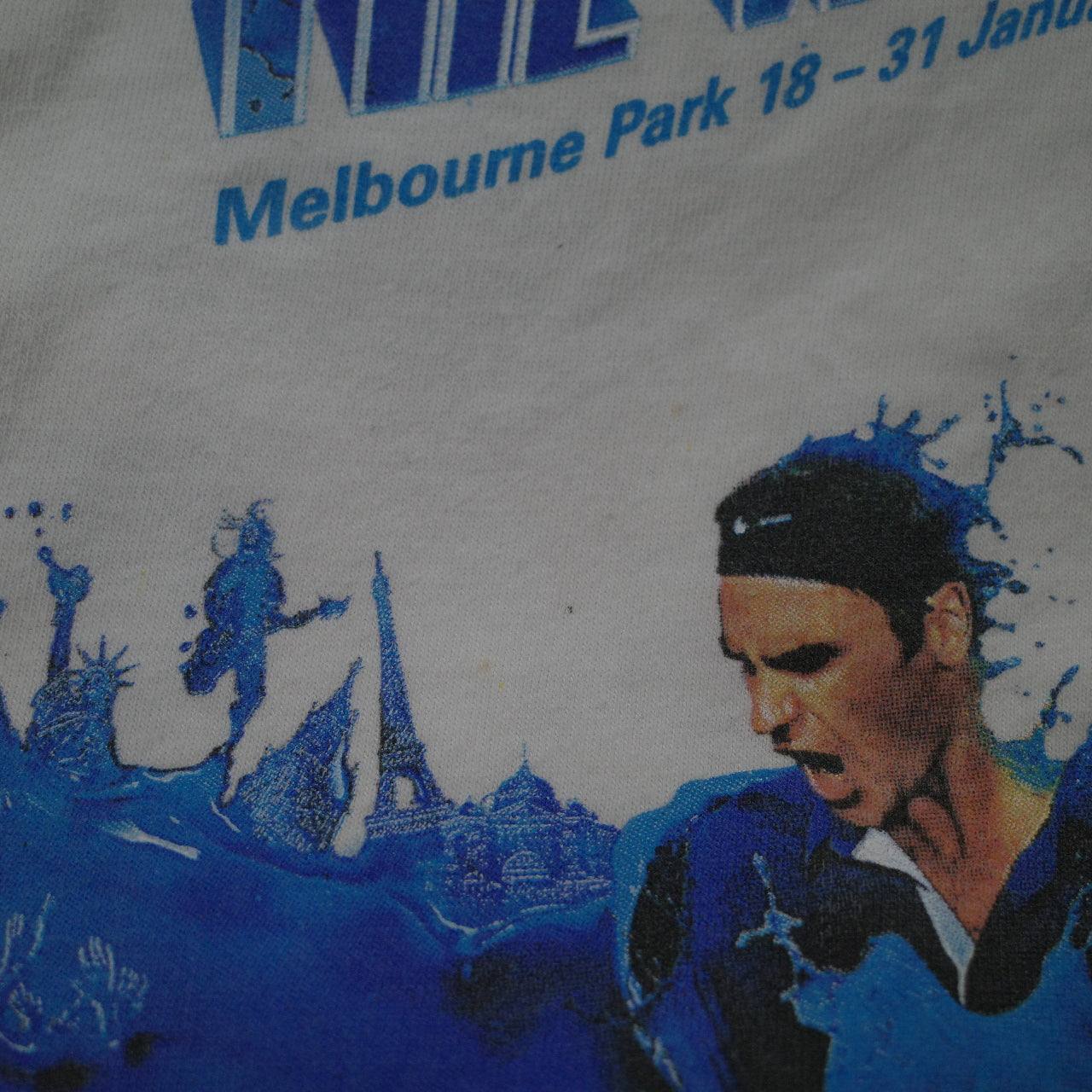 Australian Open 2010 21 Years Winner Back Print T-Shirt White Mens Small
