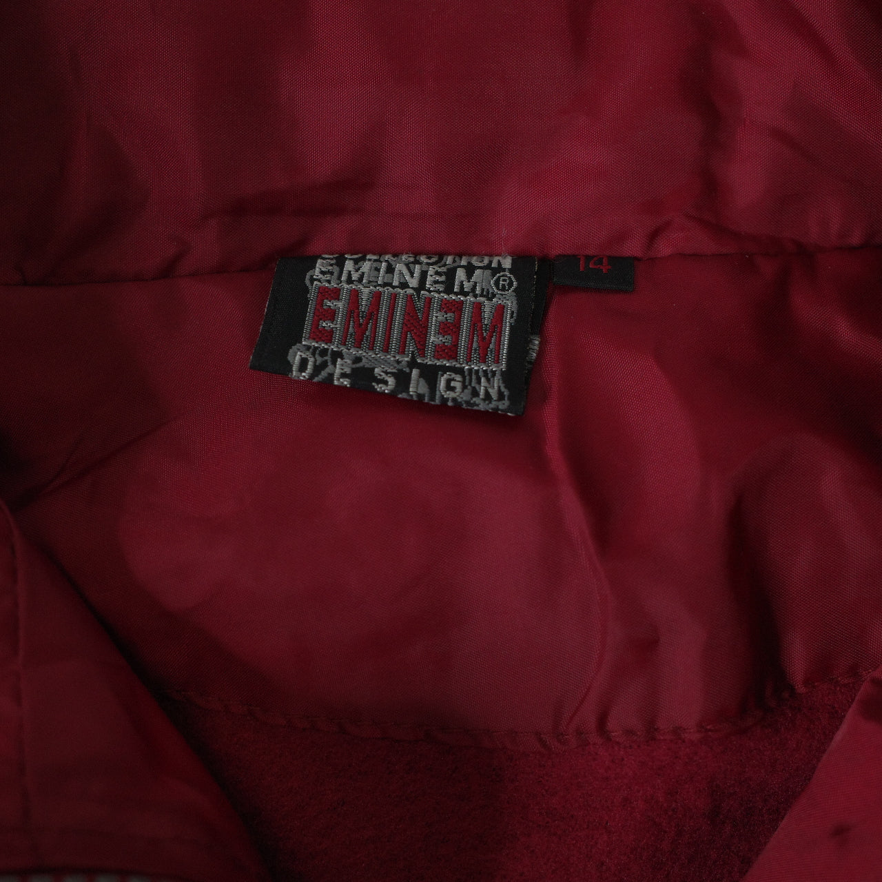 Eminem Slim Shady Maroon Full Zip Shell Jacket Women's 14