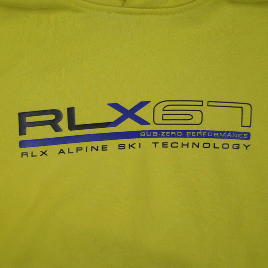 RLX Alpine Ski Technology Yellow RLX67 Ralph Lauren Hoodie Mens XL