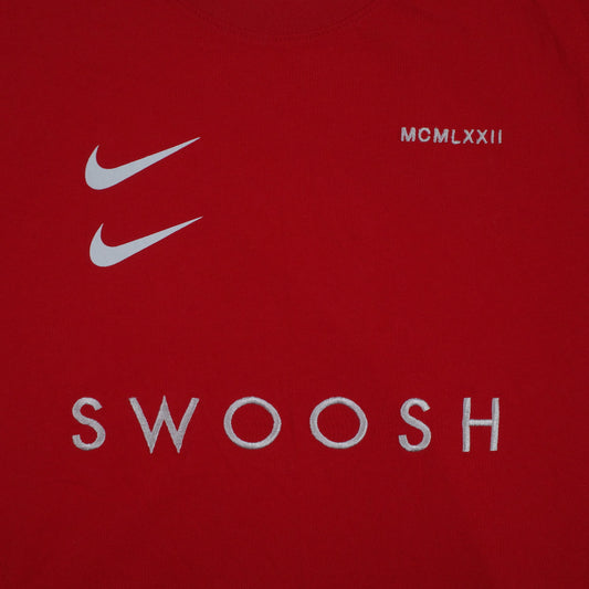 Men’s Nike Double Swoosh Tee MCMLXXII Red Tee Shirt Mens XL