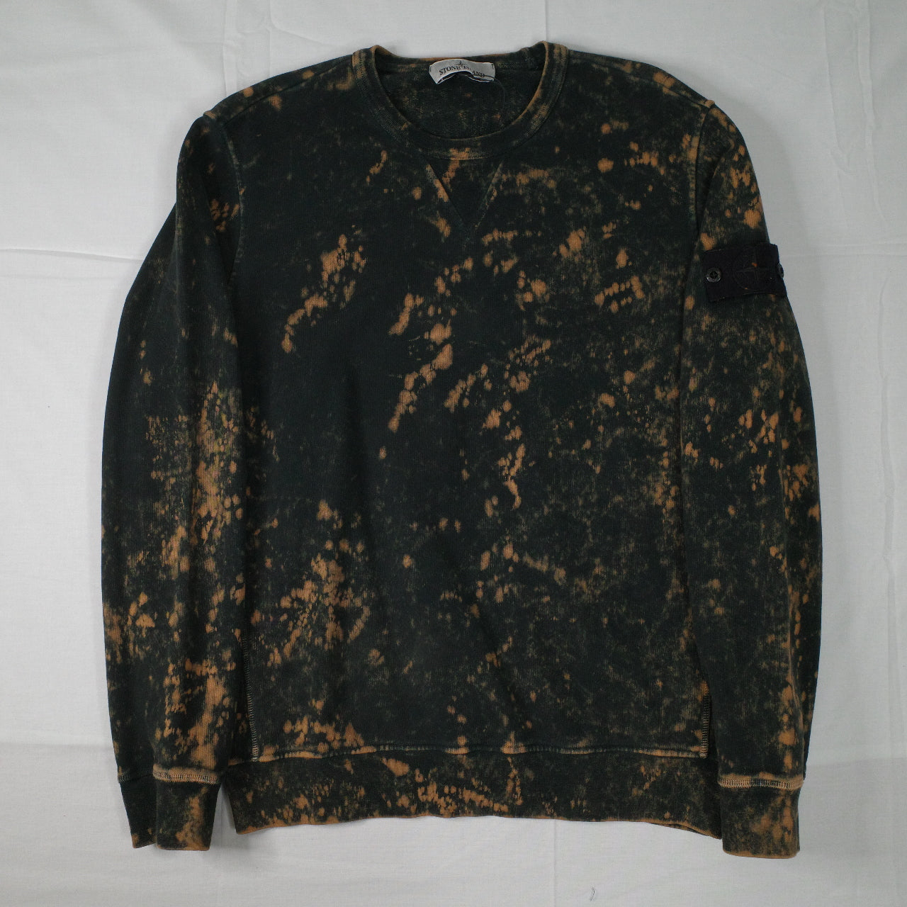 Stone Island OVD Acid Wash Black Sweatshirt Crewneck Mens Medium NWT
