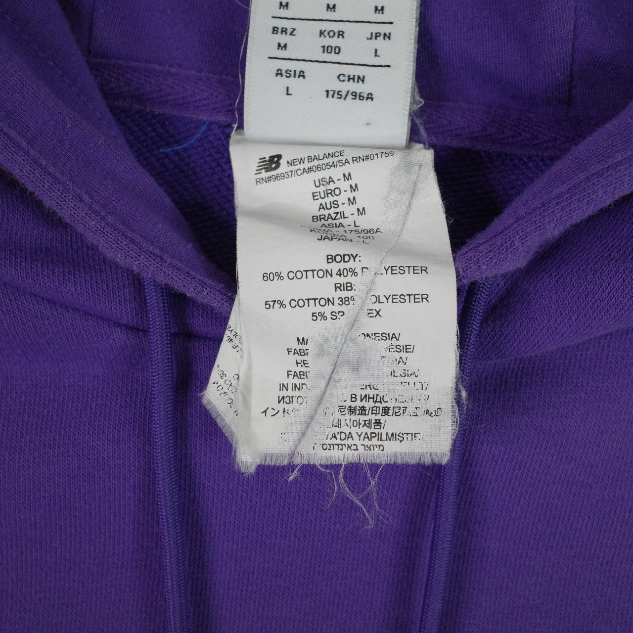 New Balance Purple Hoodie Crewneck Men's Medium