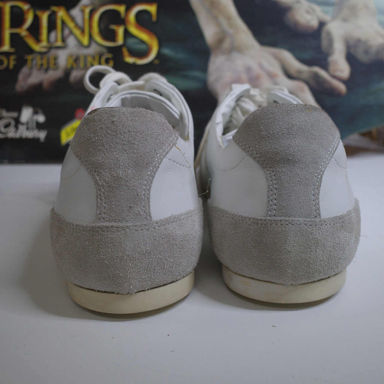 Burberry Suede Leather White/Grey Trainers EU 44 US11