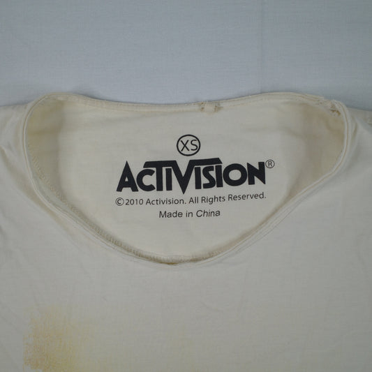 Activision Call Of Duty Modern Warfare 2 Mens T Shirt Short Sleeve Cream XS