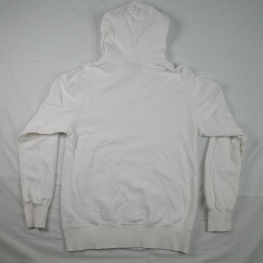 Vintage Lee 90's White Hooded Crewneck Hoodie Men's Medium