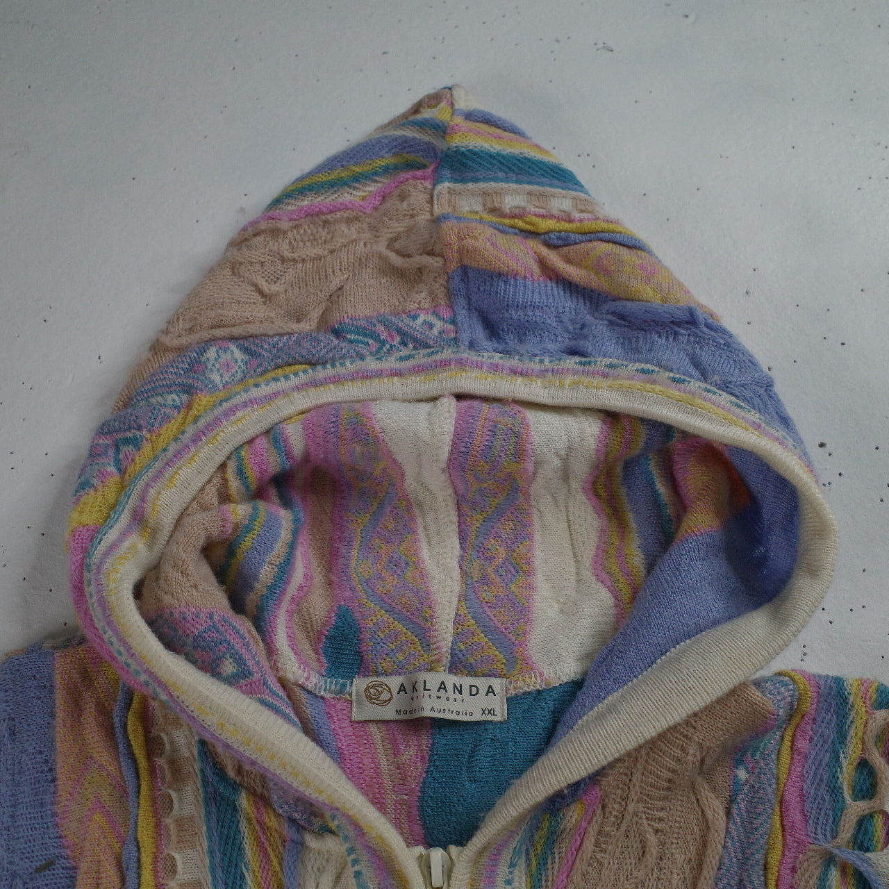 Aklanda Coogi Style Australia Made Sweater Full Zip Mens XL