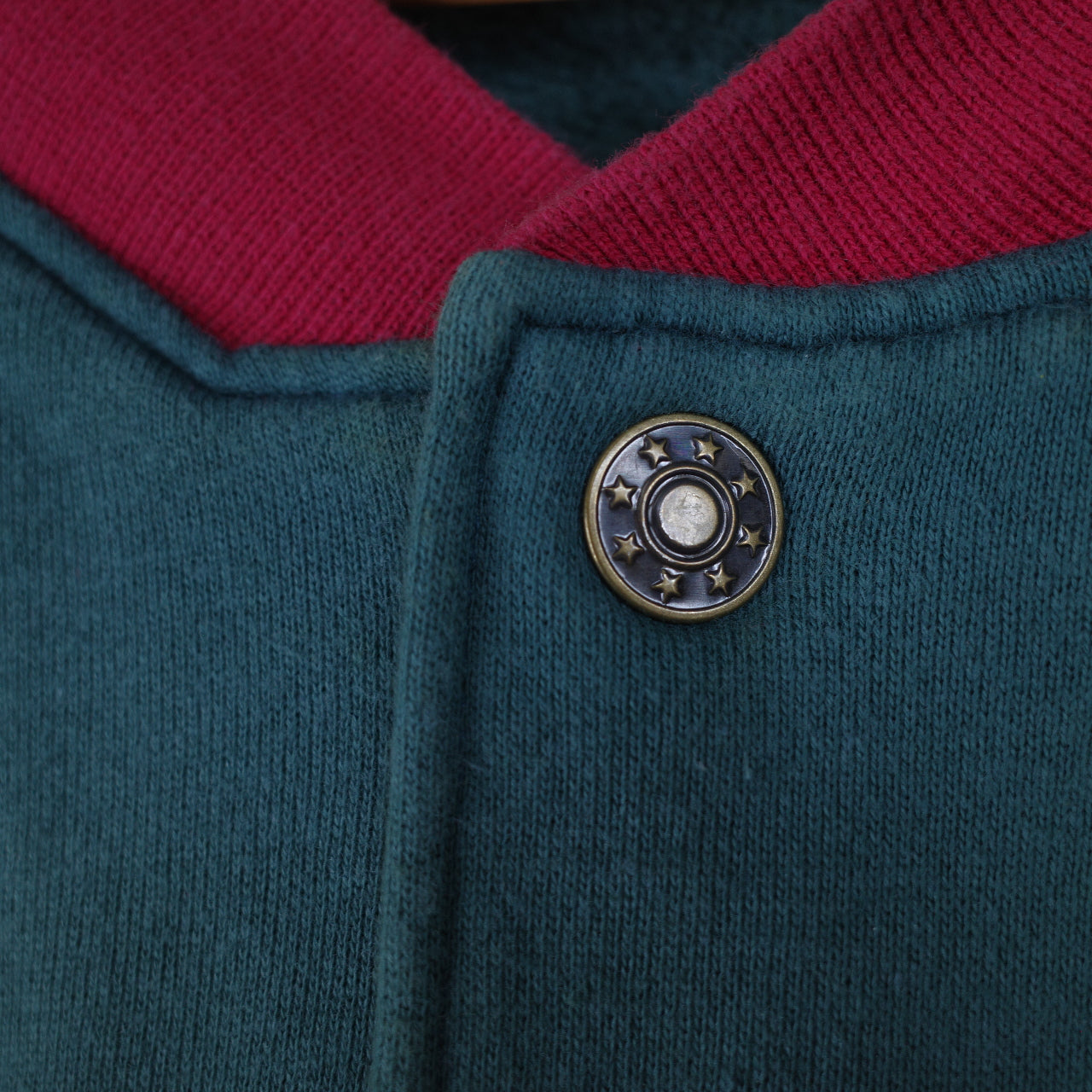 Striker Vintage Two Tone Faded Varsity Bomber Jacket Green Red Men's Large