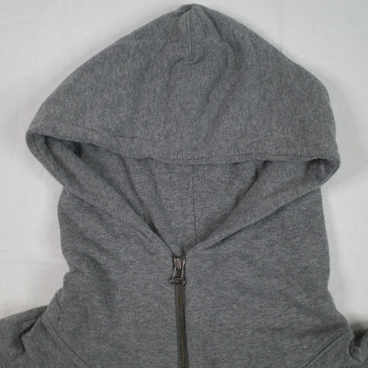 T By Alexander Wang Gray Hoodie Sweater Jacket Unhemmed Sleeves Womens Small