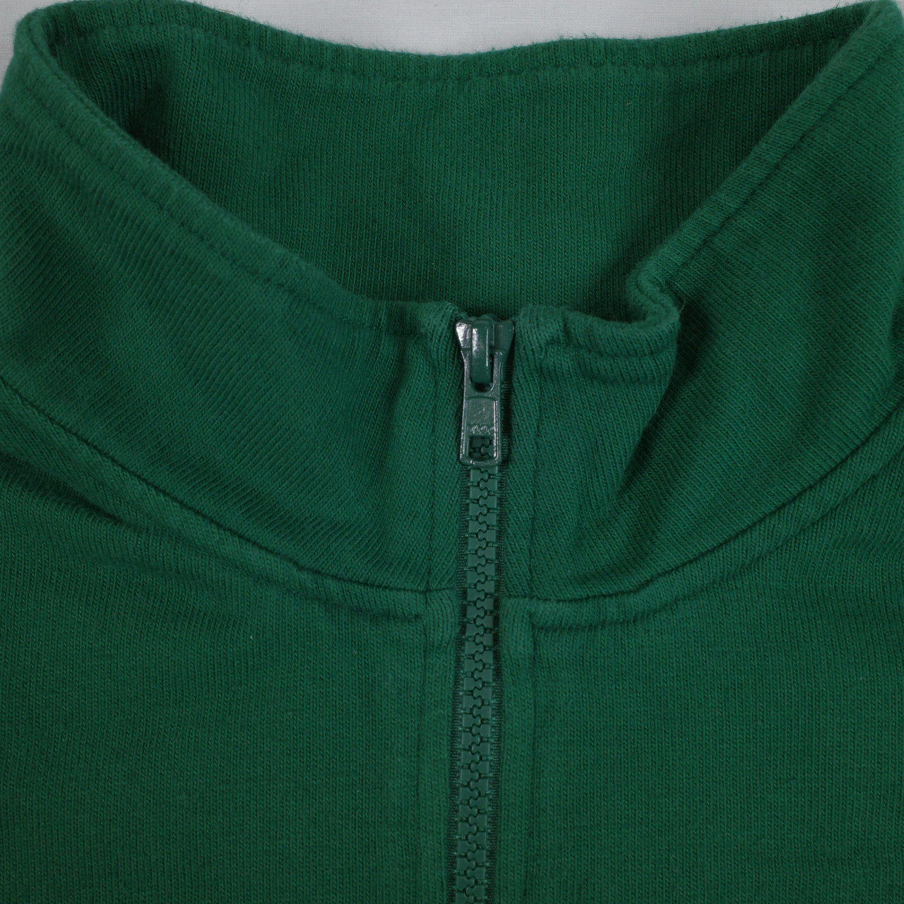 Supreme Logo Tape Stripe Green White 1/4 Zip Sweater Mens Large