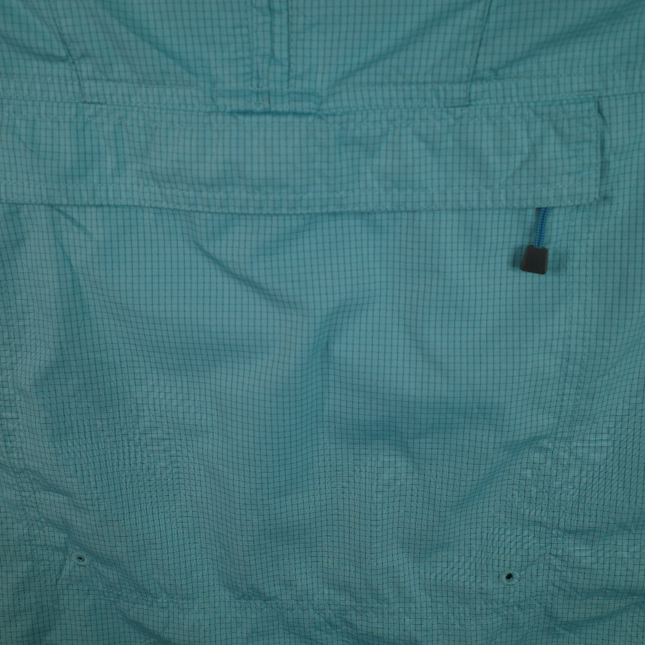 Nike ACG Grid Rip Stop Teal Kangaroo Half Zip Hooded Jacket Mens Medium