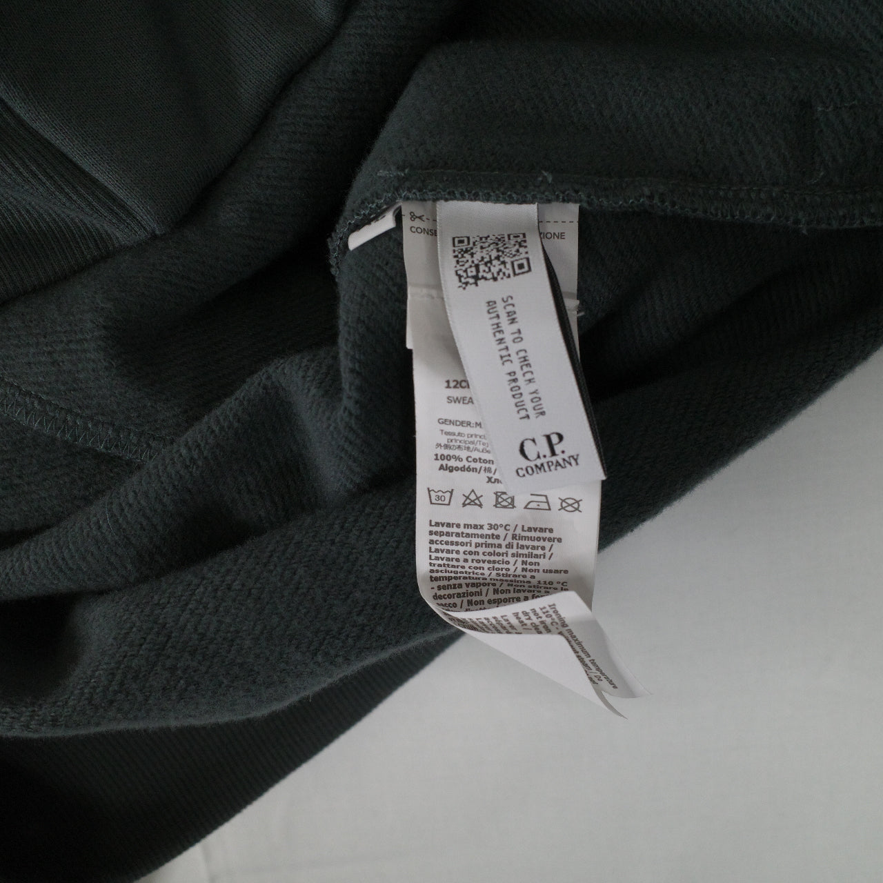 C.P. Company Metropolis Series Diagonal Raised Fleece Hoodie Grey Mens XL NWT