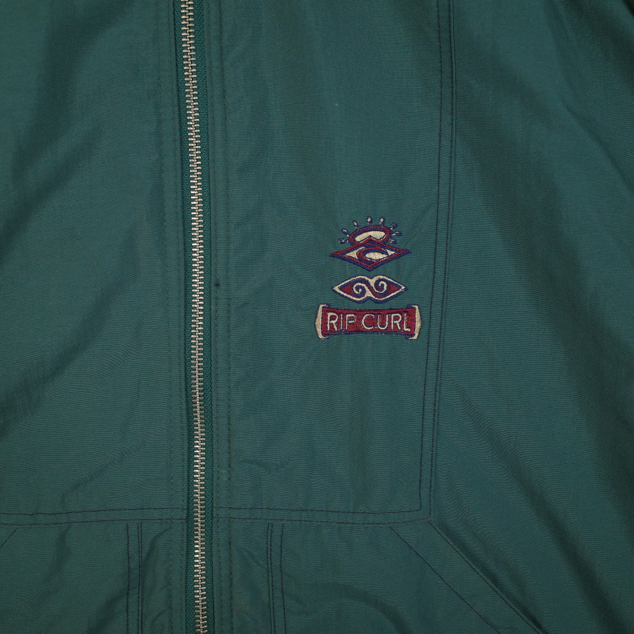 Vintage Ripcurl Green Navy 'The Search' Reversible Jacket 90's Size L Zip Up Jacket Mens Large