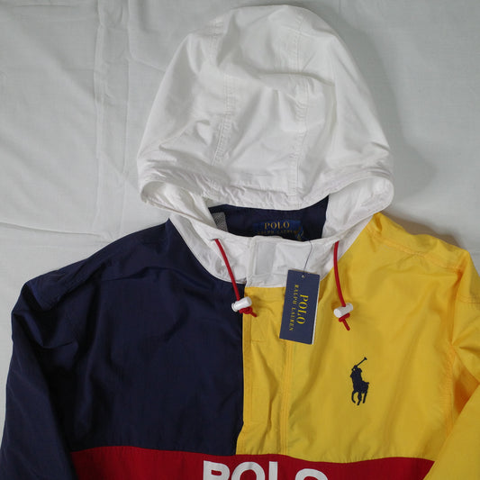 Polo Ralph Lauren 1967 Multi Color Windbreaker Quater Zip Mens Medium NWT