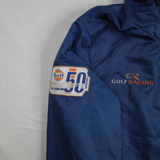 Gulf Racing 50th Anniversary Le Mans Win Striped Jacket Blue Mens Small