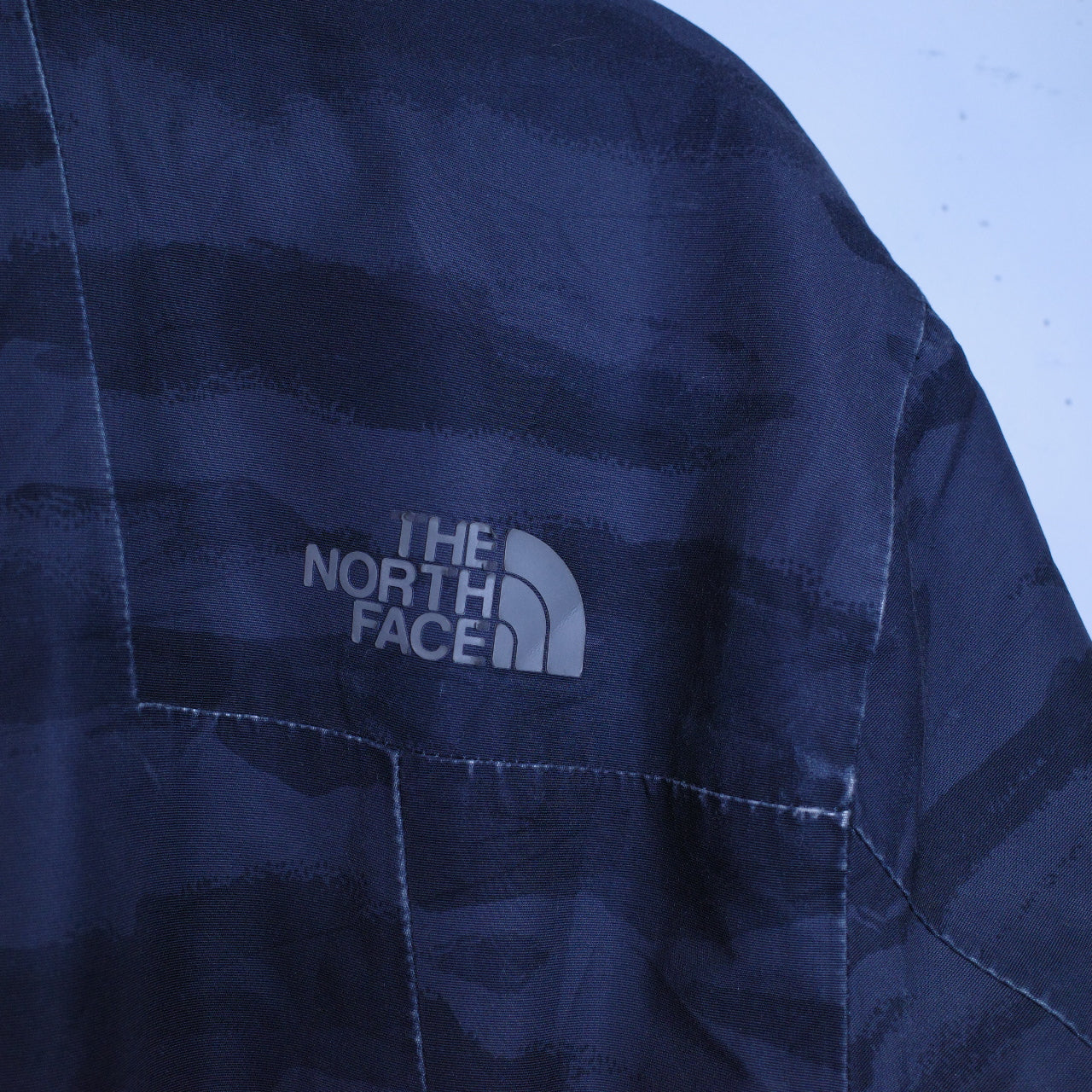 The North Face Black Camo Full Zip Waterproof Jacket Men's Medium Dryvent