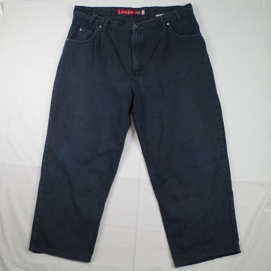 Vintage Levis Silvertab Jeans Denim Loose Dark Wash US Made W42 L32