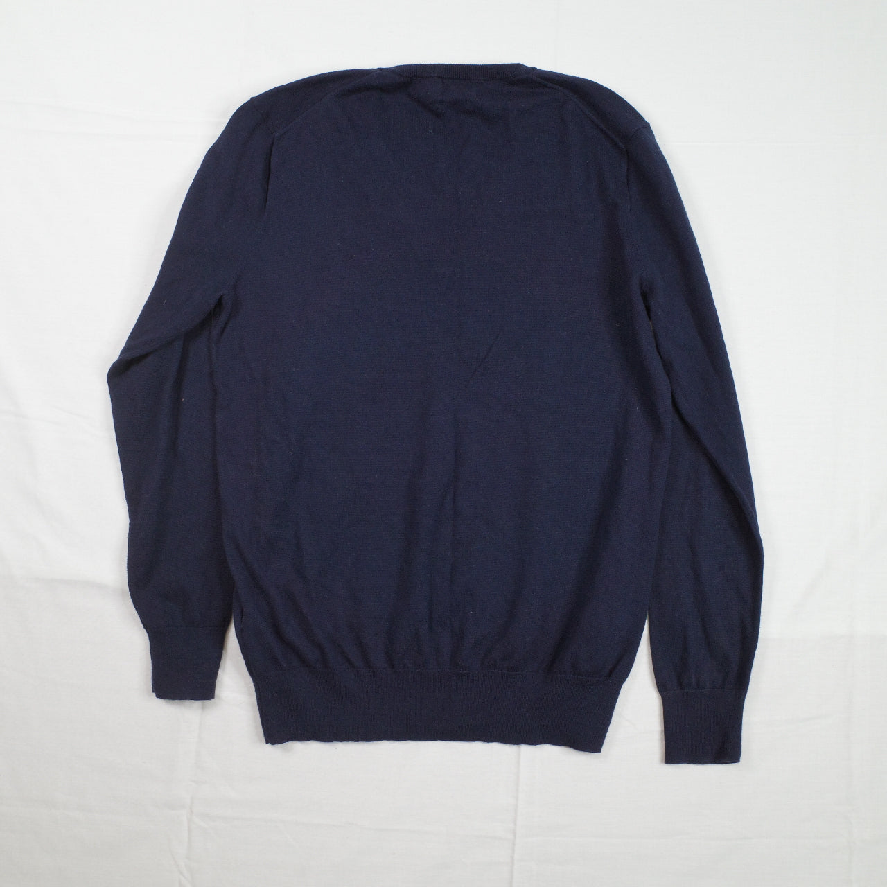 Polo Ralph Lauren Sweater Womens Small Navy Pima Cotton V Neck Knit Pullover