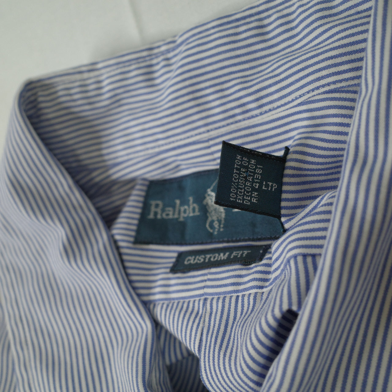 Polo Ralph Lauren Classic Fit Dress Shirt White Blue Pinstripe Button Up Mens XXL