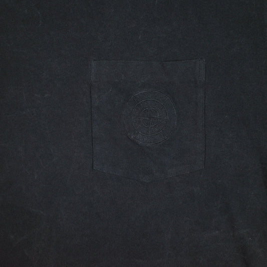 Supreme SS19 Stone Island Black Faded Short Sleeve T-Shirt