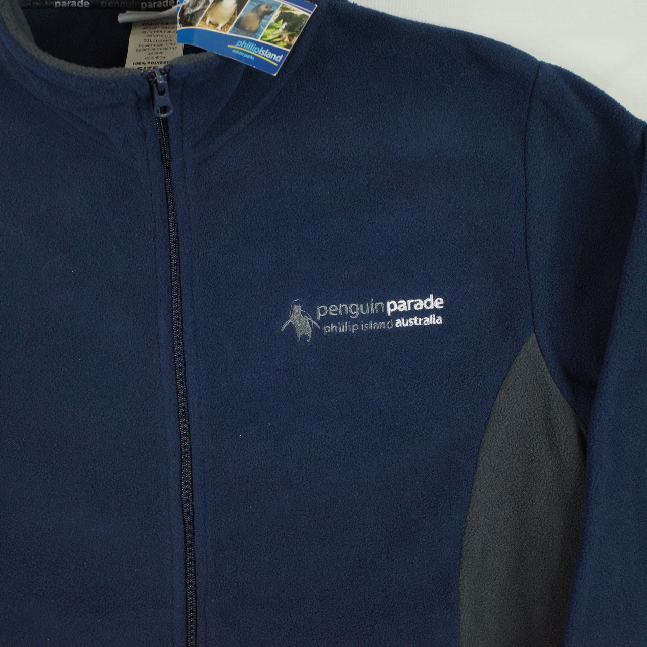Philip Island Penguin Parade Fleece Zip Up Blue Jacket Men's Large