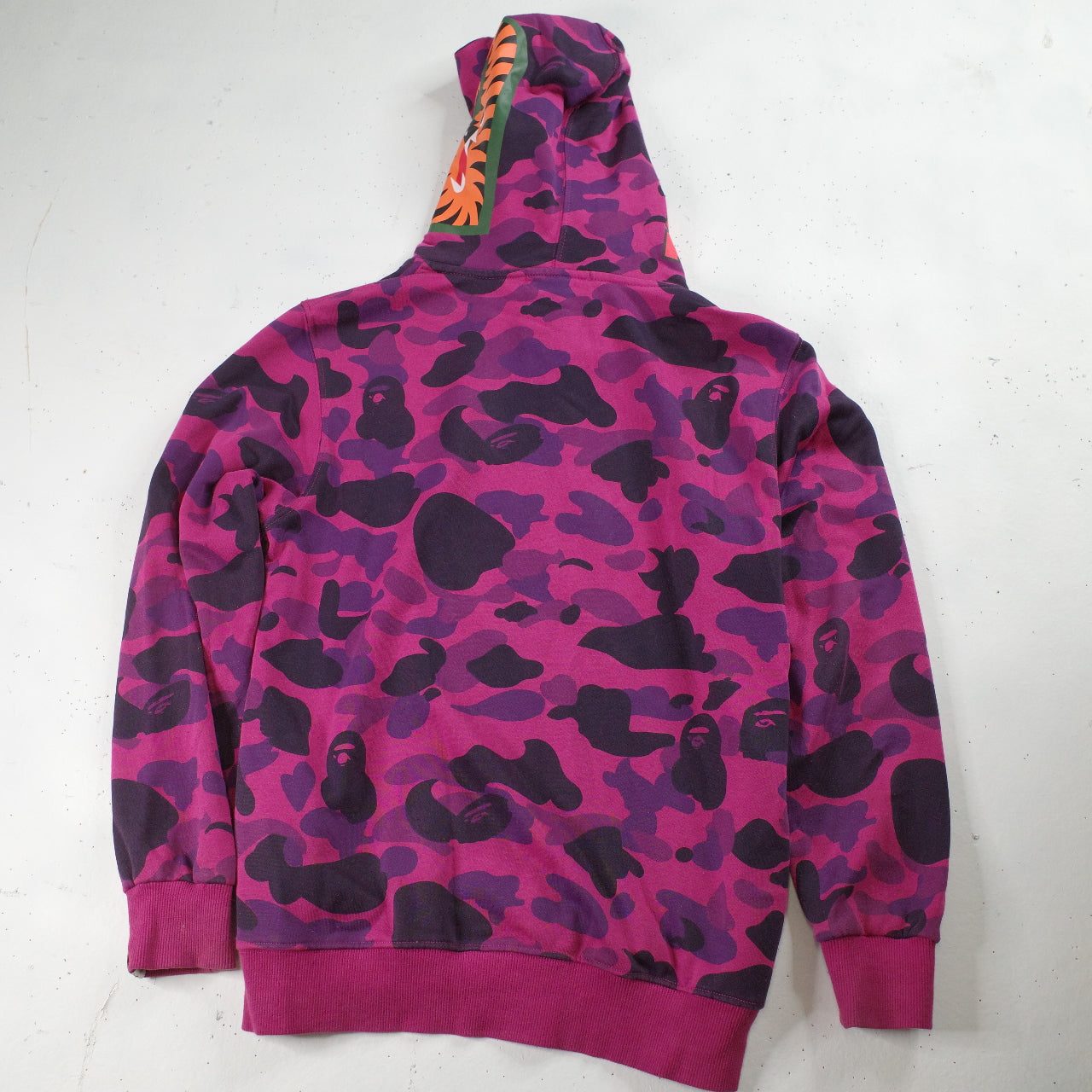 A Bathing Ape Pink Purple Camo College Pullover Hoodie Large Japan Fit