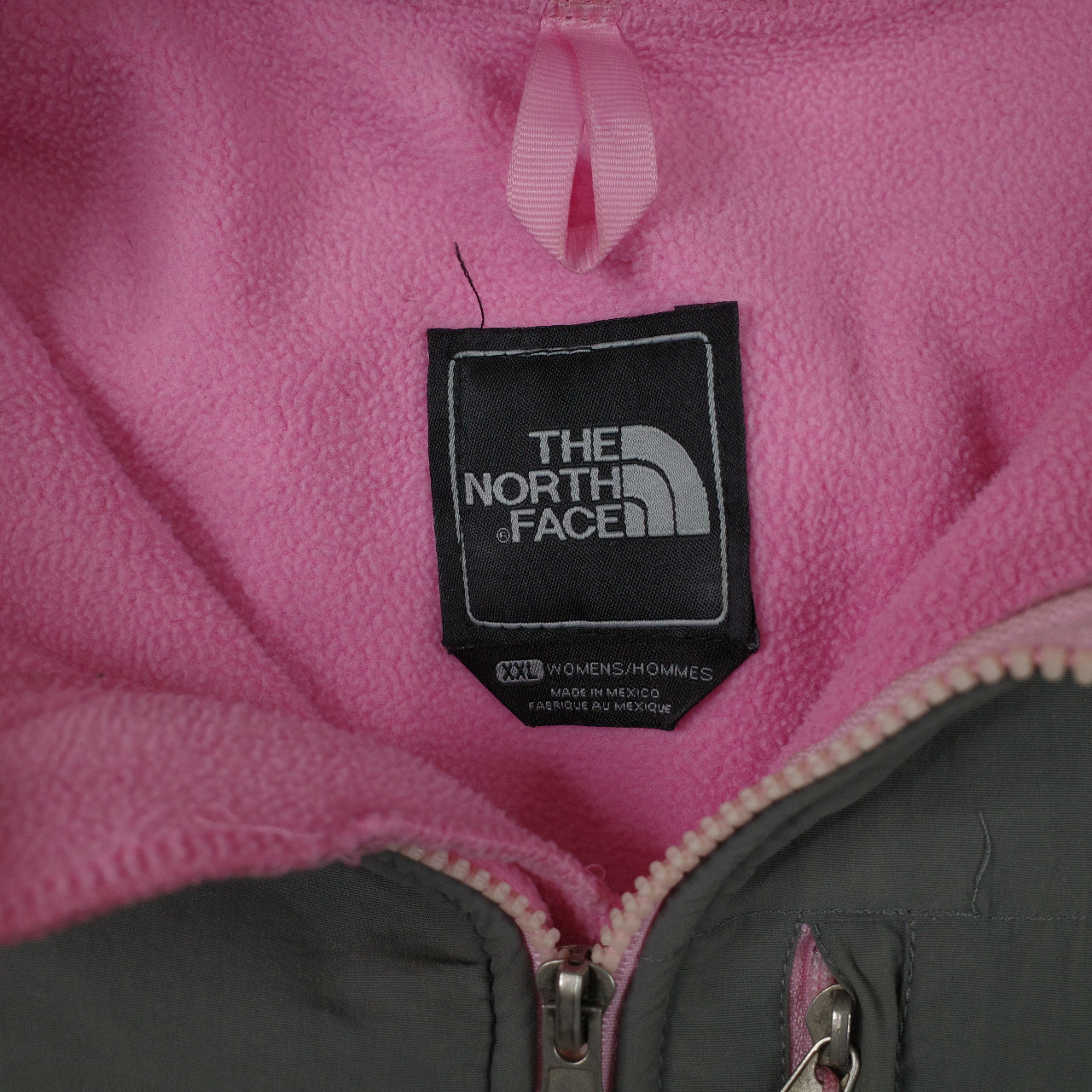 The North Face Jacket Pink Gray Denali Polartec Full Zip Fleece Women's XXL