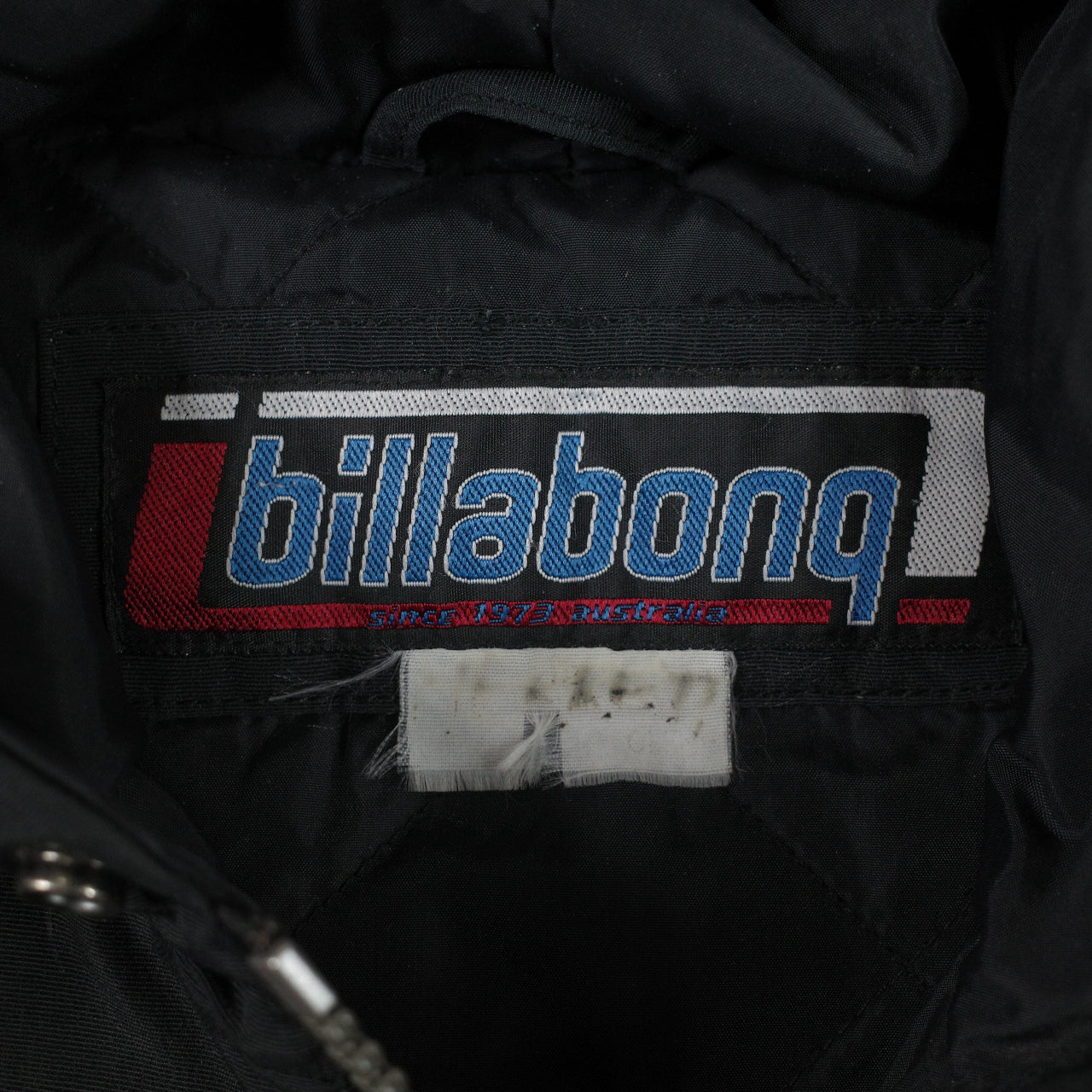 Vintage Billabong Black Full Zip Hooded Piping Jacket Mens Extra Small 90's