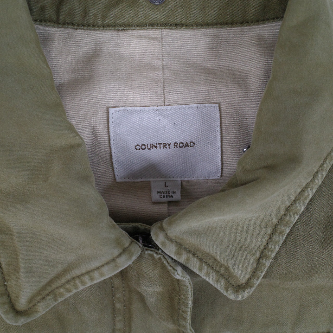 Country Road Military Army Green Jacket Womens XL