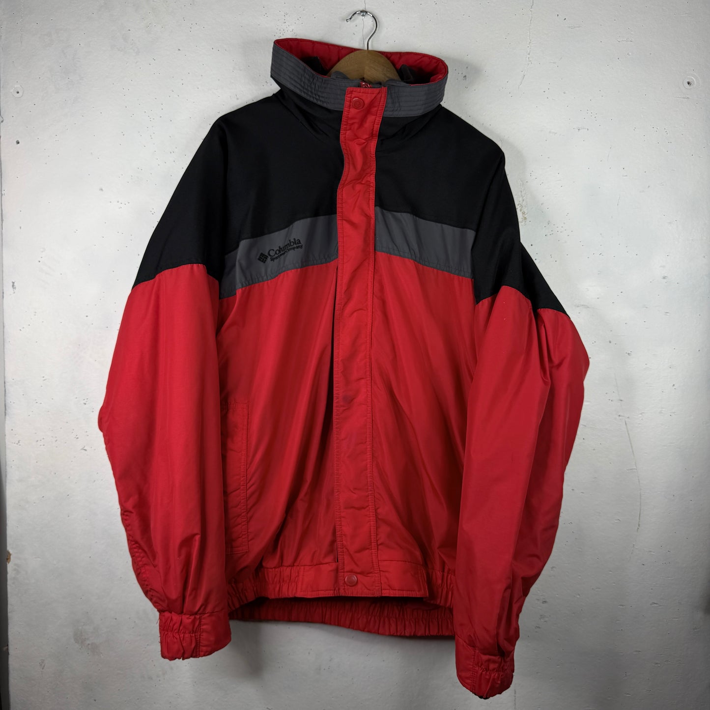 Vintage Columbia Bugaboo Three in One Jacket Red Nylon Mens XL Tall