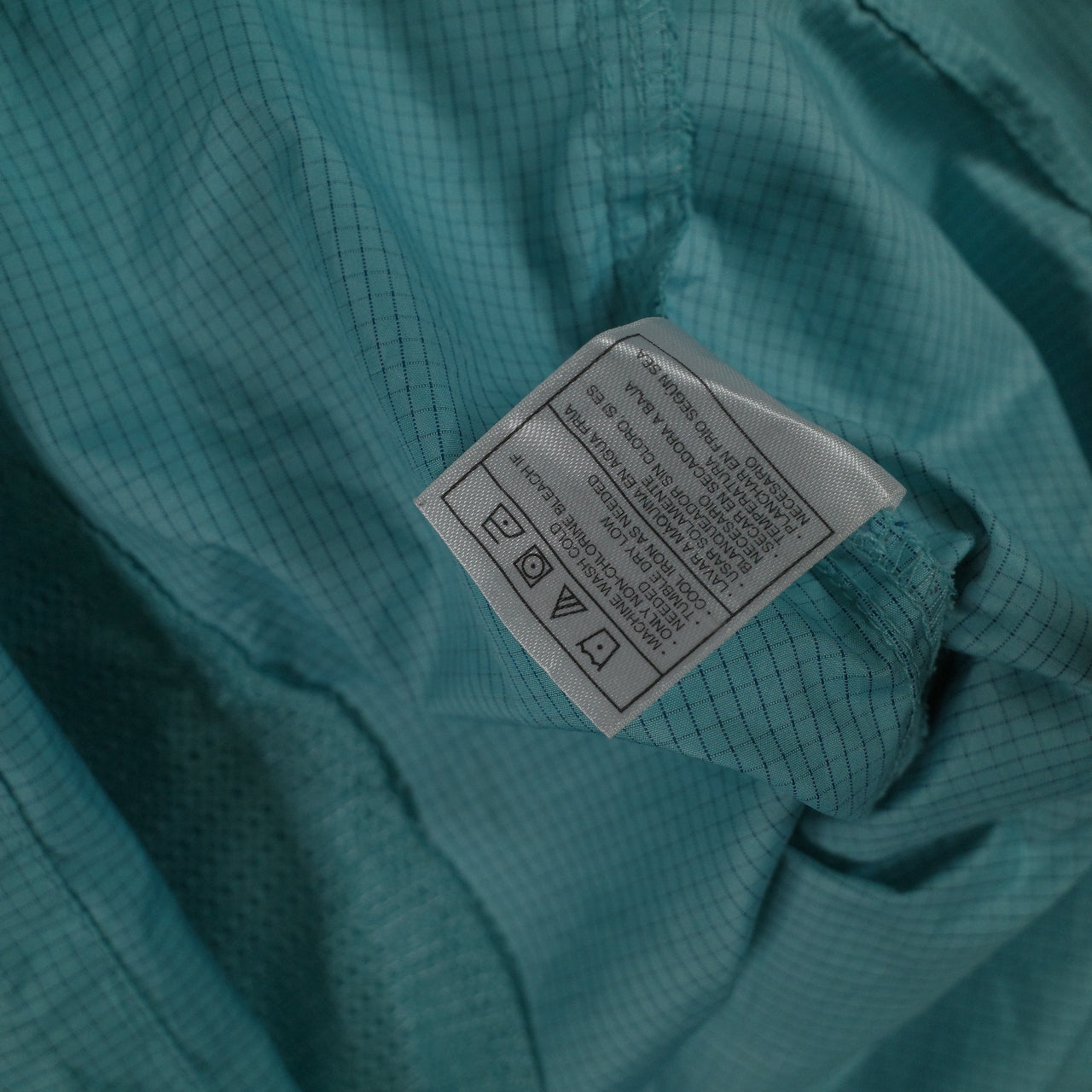 Nike ACG Grid Rip Stop Teal Kangaroo Half Zip Hooded Jacket Mens Medium