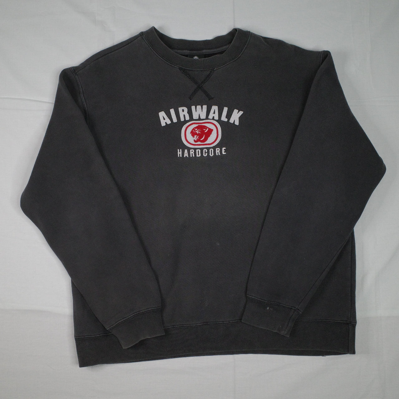 Vintage Airwalk Hardcore Mens Large Black Sweatshirt Crewneck Skateboard Mens Large