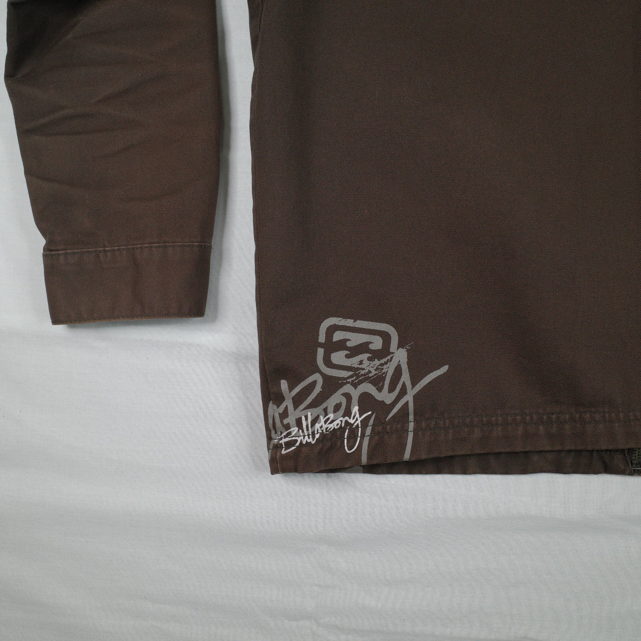 Billabong 2000's Brown Script Bomber Jacket Women's 18