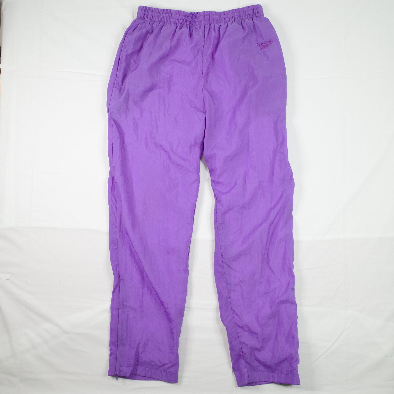 Vintage Reebok Black Purple Track Set Zip Jacket Pants Mens Medium