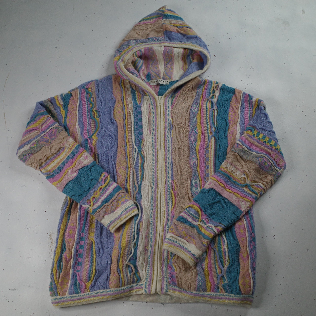 Aklanda Coogi Style Australia Made Sweater Full Zip Mens XL