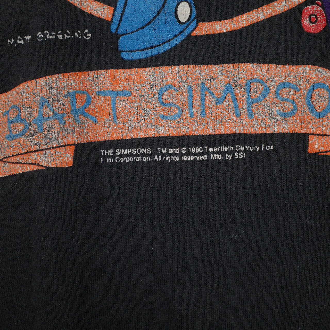 Vintage The Simpsons Bart Simpson Sweater Crewneck Mens Medium print cracking