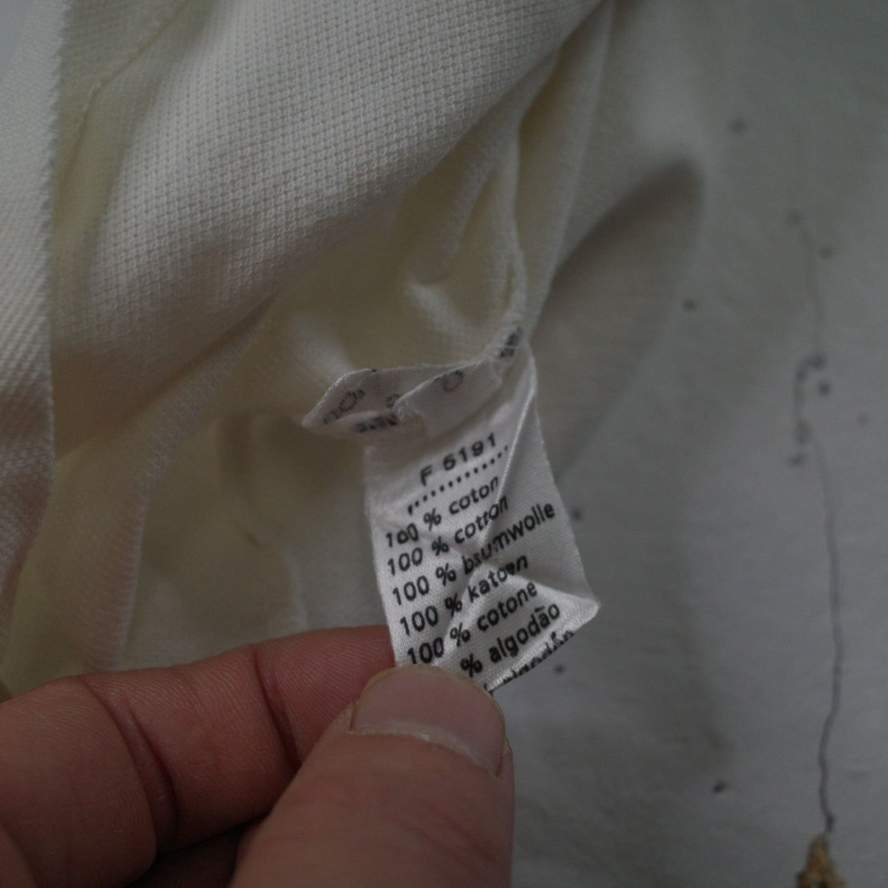 Vintage Lacoste Polo Shirt White Short Sleeve Mens Size 5 Large