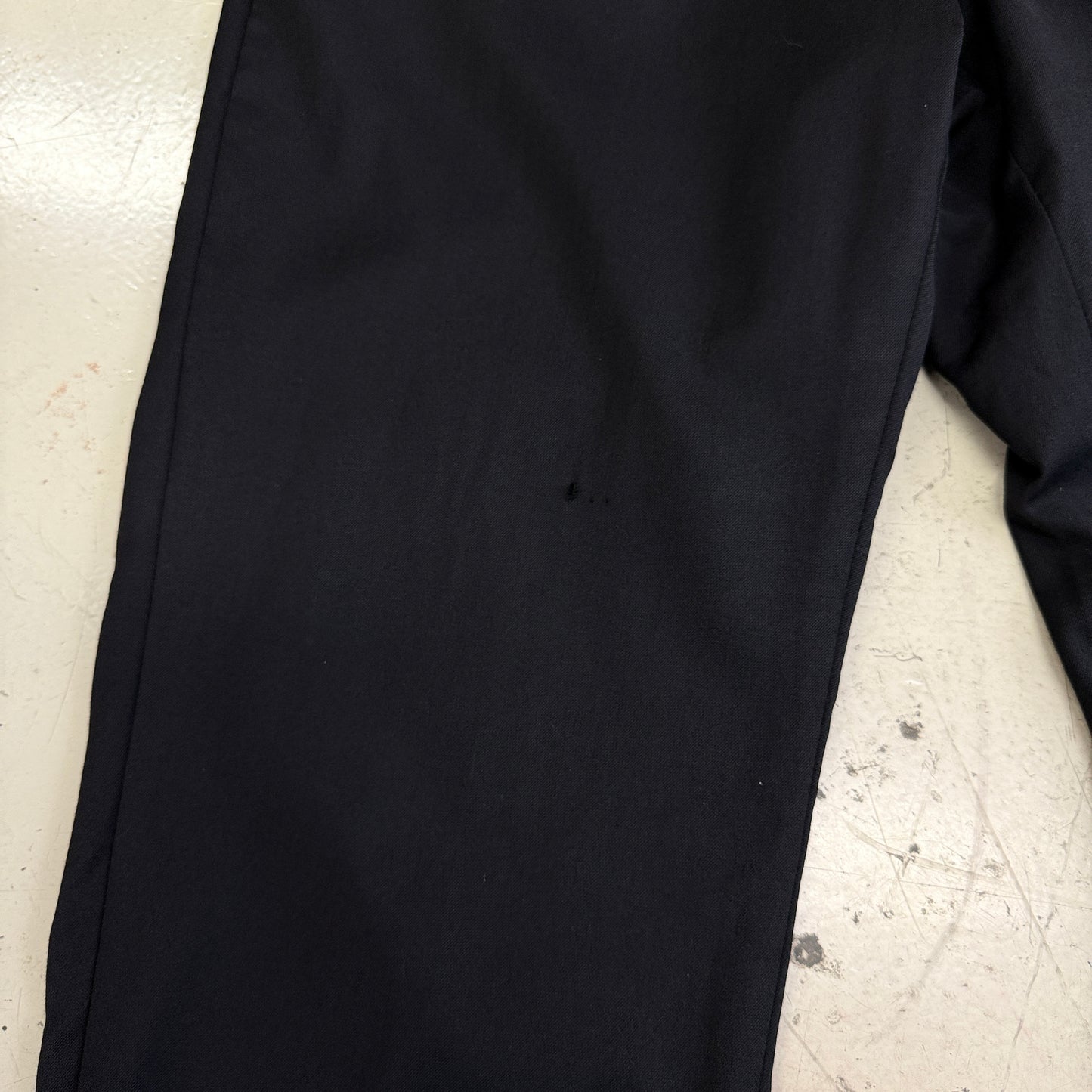 Tommy Hilfiger Mens 100% Wool Suit Pants Flat Front 36x38 Black Missing Button