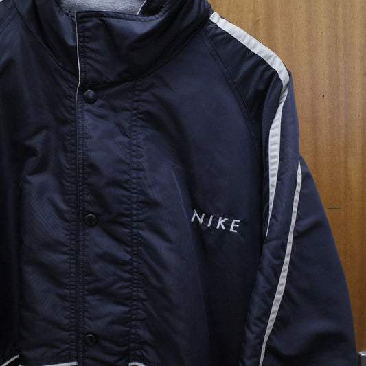 Vintage Nike Jacket Size 2XL Black Full Zip Fleece Lined Insulated Mens