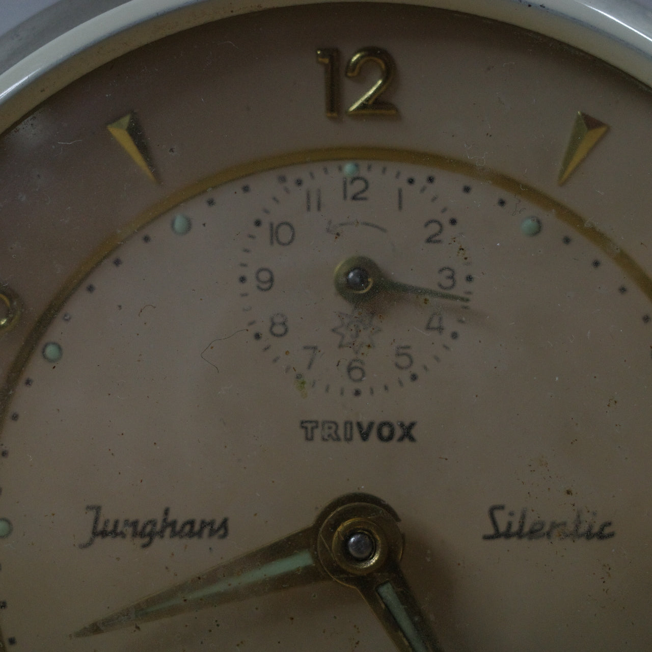 Vintage Junghans Trivox Silentic Silent-Tic Desk Alarm Clock German Made for parts