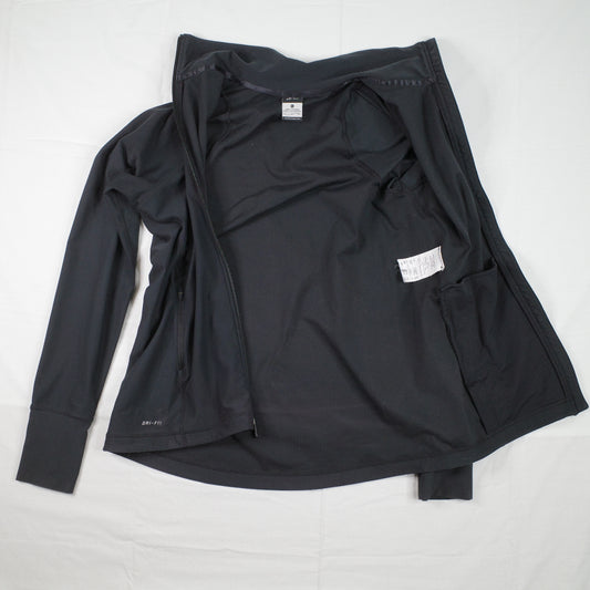 Nike Dri Fit Zip Track Jacket Black Womens XL