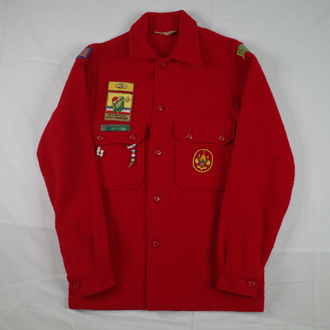 Vintage Boy Scouts of America Jacket Men’s Red 1973 Jamboree Scout Leader Jacket