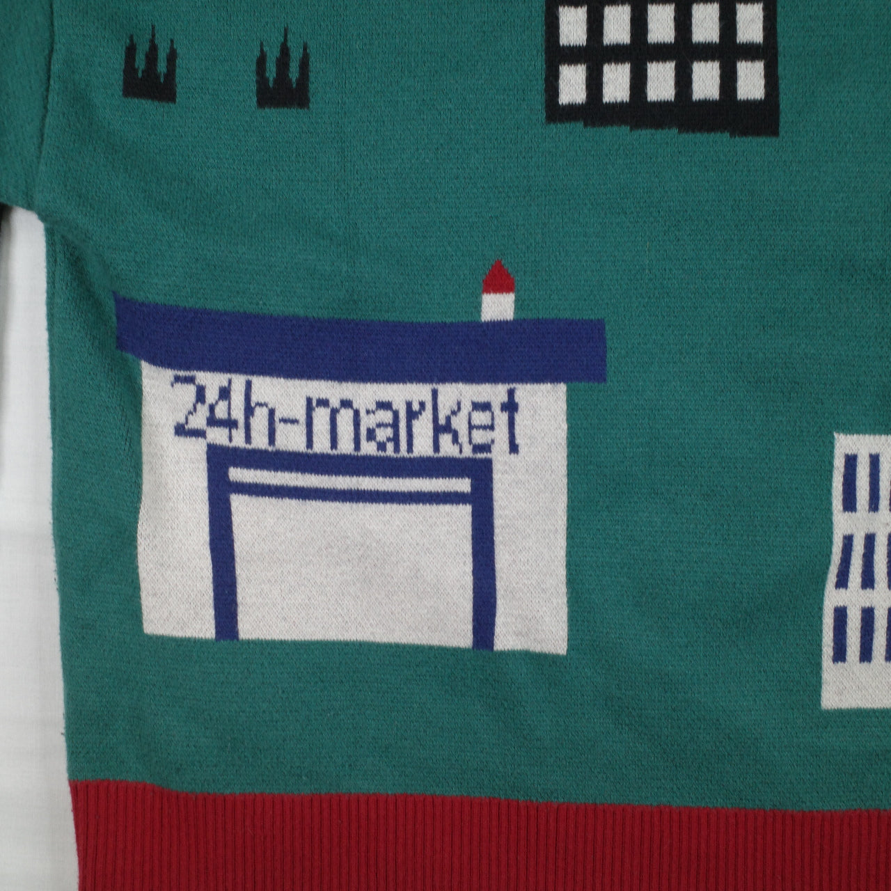 Tyakasha 24 Hour Mart Front Back Knit Sweater Mens Medium